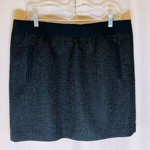 NWT Ann Taylor Loft women’s black mini skirt size L